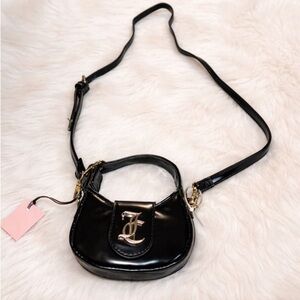 Juicy Couture Black Mini Bag with Gold Accents